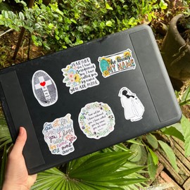 Pack 6 Isaiah 43 1 Fear Not for I Have Redeemed You Sticker 3 Inches Bible Verse, Christian, Waterproof Vinyl Sticker