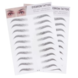 minkissy Brow Stickers Set 2pcs Eyebrow Tattoo Stickers Natural Look Type 8 Black for Men Women Needed