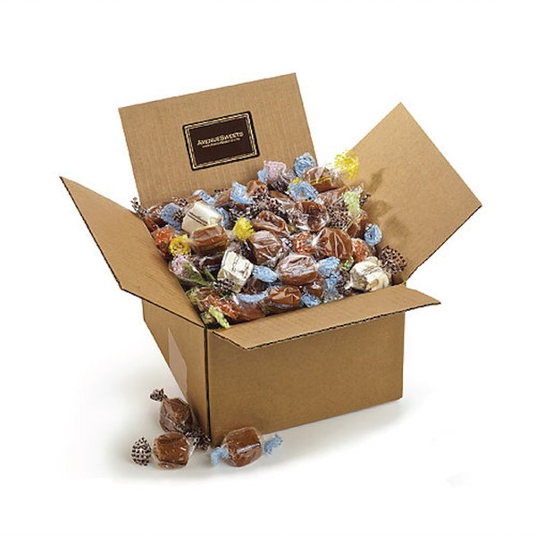 AvenueSweets - Handcrafted Individually Wrapped Soft Caramels - 2 lb Box - Customize Your Flavors