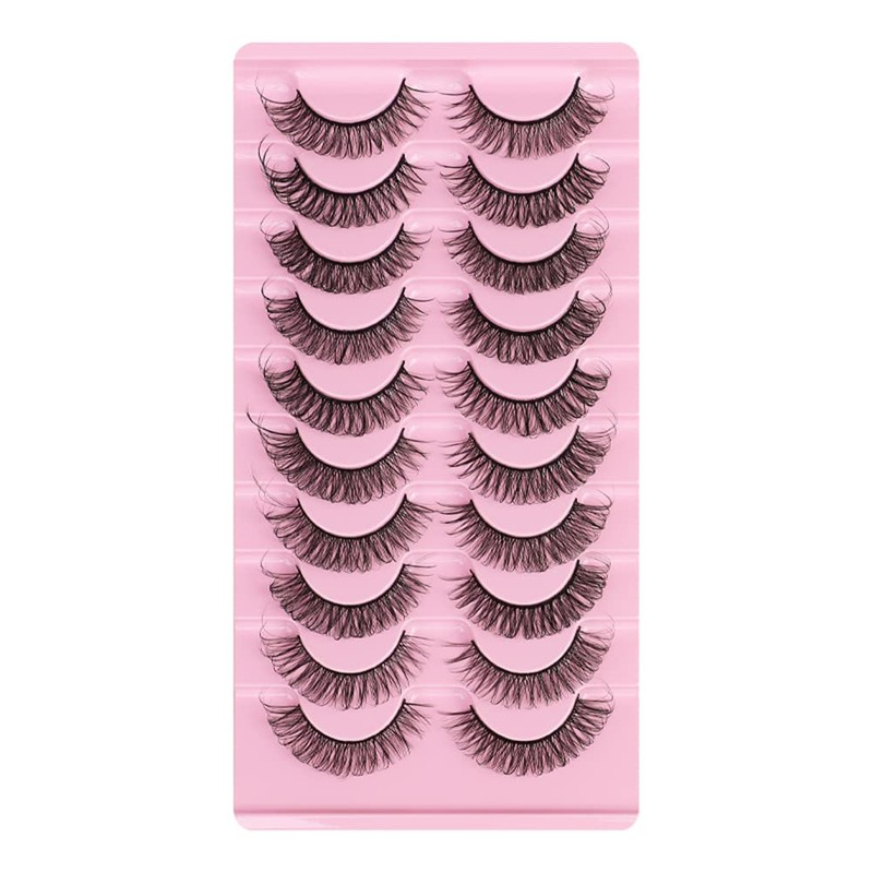 False Eyelashes, Russian Strip Lashes, Natural Look Wispy False Lashes,