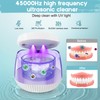 UV Ultrasonic Retainer Cleaner Machine, 200ml Denture Cleaner, 45kHz Mouth