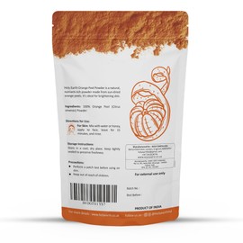 Holy Earth 100% Pure Orange Peel Powder 100g (Citrus sinensis) - Organic Citrus Powder for Skin Brightening, Detoxification, & Culinary Uses | Rich in Vitamin C & Antioxidants | Non-GMO, Vegan, Gluten