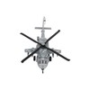Diecast Metal Helicopter Model Sound Light Pullback Alloy Fighter Aircraft
