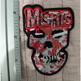 Unbranded **New** Red Skull Misfits Music Rock Band Patch Embroidered Iron On Low Shipping