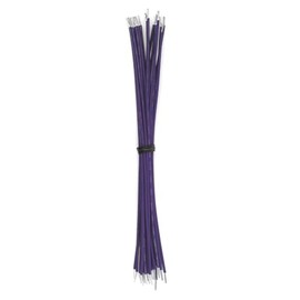 Cut & Stripped Wire, 20 AWG UL1061, Stranded, Violet 3" Leads - 250 Pieces