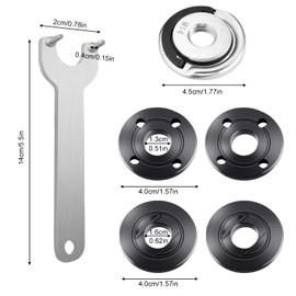 Angle grinder accessories, wear-resistant and impact-resistant, angle grinder accessories compatible with 125 mm angle grinder, suitable for various angle grinders, mitre saws (black)