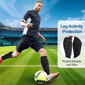 Shindefender Shin Guards Pads Ski Shin Guards, Shin Defender Compression Sleeve with Honeycomb Pads, Shin Defender Kids Shin Pads Boys Shin Protectors for Skiing Football Shin Guards Sleeves