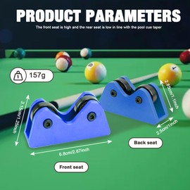 Pcmursal 2 Pack Pool Cue Straightness Checker, Billiard Cue Straightness Checker, Pool Cue Lathe, Billiard Training Aids (Blue)