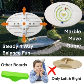 Balance Board Kids - Wobble Board, Rocker Boards, Maze Design with 3 Balls - Stable 4 Way Rocker Base, Fun Game Toys Suitable for Kids and Playful Adult
