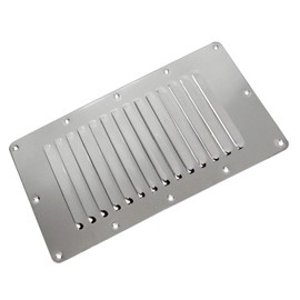 SeaLux Marine Vertical Vent 9" x 5" Stainless Steel Louvered Vent Grill for Engine and Cabin Ventilation