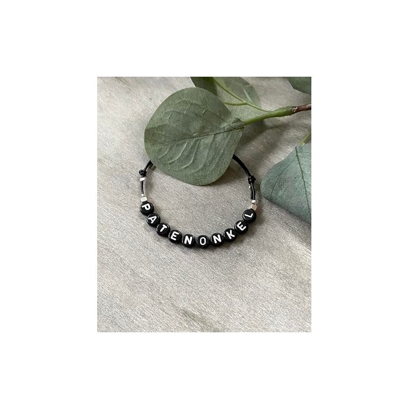 Armband Patenonkel - Geschenk Patenonkel fragen - Patengeschenk - Lederband