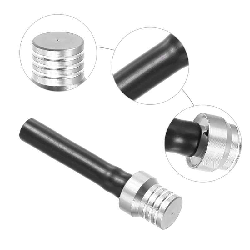 X AUTOHAUX 3pcs Silver Tone Universal Gas Cap Tube with