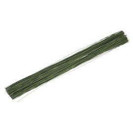 sourcing map 200 Pcs 26 Gauge(0.4mm) Floral Stem Wire 14 Inches Green Floral Wire for DIY Artificial Florist Flower Arrangement