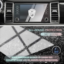 CDEFG Kompatibel mit Skoda Kodiaq Karoq 2017-2022 2023 Amundsen Navigation Schutzfolie Tempered Glas 9H Kratzfest 8 Zoll GPS Displayschutzfolie Auto Navi Folie Karoq Kodiaq Sportline RS Zubehör