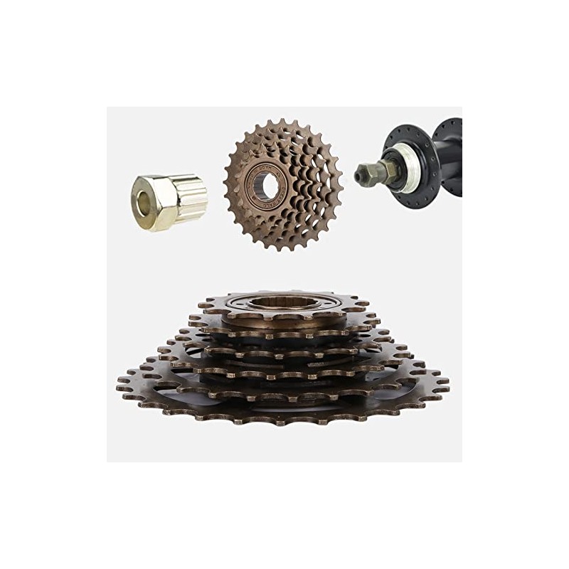 14T-28T 6 Speed Bicycle Freewheel Cassette Sprocket Replacement for Mountain