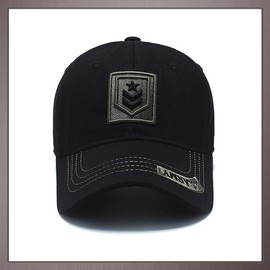 One Limitation CP317 Army Logo Cap, Camouflage, Hat, English, Sports, Casual, Men's, Women's,, Black