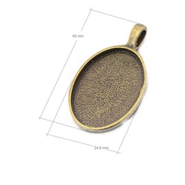 20pcs Oval Pendant Trays with Glass Cabochons 20pcs Glass Dome Tiles Cabochon for Crafting DIY Jewelry Making (Silver, 22 * 30)