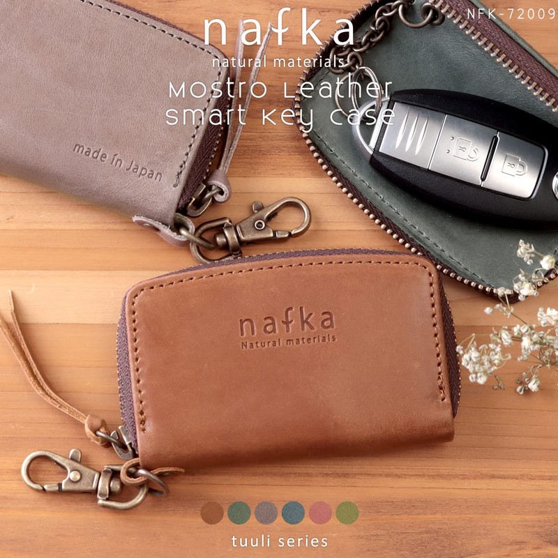 Nafka NFK-72009 Women's Key Case, Compatible with Smart Keys, Genuine