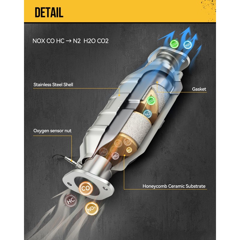 KAC Catalytic Converter Compatible with Civic 2006 2007 2008 2009