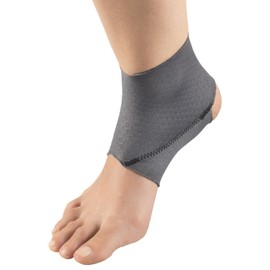 Champion Ankle Brace, Figure 8 Straps, Adjustable Support, Airmesh Fabric, Grey, Medium