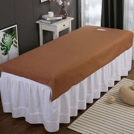 CHICIRIS Spa Duvet, Massage Table, Salon Duvet, Skin-Friendly Fabric Massage Tablecloth for Beauty Salons, Massage (Deep Coffee)