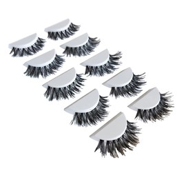 Mikinona Natural Look False Eyelashes with Extended Eye End for Women Cross Dense Faux Lashes for Fluffy Effortless Makeup Look
