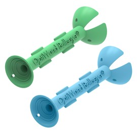 OptiWand Bullseye 2 Pack Large Soft Contact Lens Removal & Insertion Tools - Silicone Rubber Eye Lens Inserter & Remover Device with Large Pincher & Finger Grips Safe & Easy to Use, Travel Size 1.88"