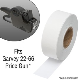 2216 White Pricing Labels for Garvey 22-66/22-77/22-88 Two Line Pricing Gun 9 Rolls - 9,000 Pricemarking Labels