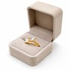VENUS Anillos Compromiso Promesa Baño Oro 18k Ajustables, Mujer, Pareja,