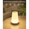 Bonsery Bonsery Nachttischlampe, Led Nachttischlampe Touch Dimmbar USB Aufladbar mit