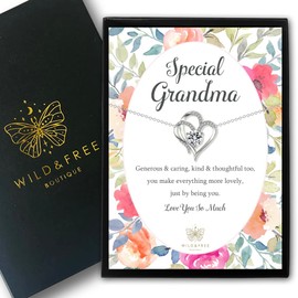 Gifts for Grandma - Grandma Gift Necklace Beautifully Boxed Heartfelt Verse Sentimental Keepsake Jewellery Present Thoughtful Grandma Birthday Gift Christmas Mothers Day