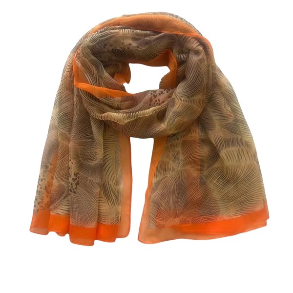 Traziewell Orange Scarf Shawl Chic Silk Soft Ladies Scarfs Gifts