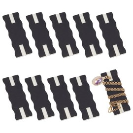 OLYCRAFT Organizador de joyas portátil sin enredos de 10 piezas 6.35x2.54x0.25 cm Rectángulo Negro Organizador de Collares Sin Enredos Tarjetero Universal para Almacenamiento de Collares de Cadena