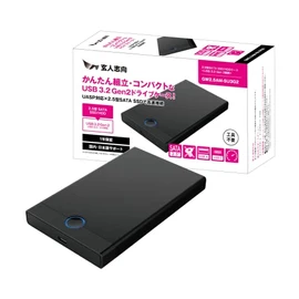 Genki Interior 2.5" External SATA Connection HDD / SSD Case USB3.2 Gen2 Compatible Easy Assembly Compact [Domestic Genuine Product] GW2.5AM-SU3G2