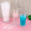 [100 Pcs] Individually Wrapped Disposable Plastic Straws - 8.26" Long