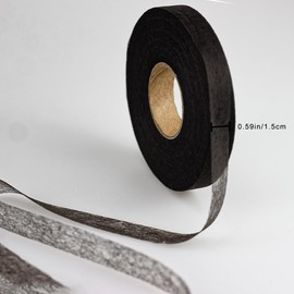 140 Yards 1/2 Inch Iron on Hemming Tape, 2 Rolls Adhesive No Sewing Hem Tape Stitch Witchery Tape for DIY Crafting Projects (Black)