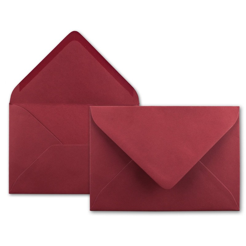 100 DIN C6 Envelopes Dark Red 11.4 x 16.2 cm