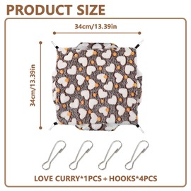 LINGJIA Hamster Accessories, Guinea Pig Accessories, Guinea Pig Toy, Ferret Hammock, Rabbit Chinchilla Hammock, Plush Hammock for Squirrels, Chinchillas, Rabbits