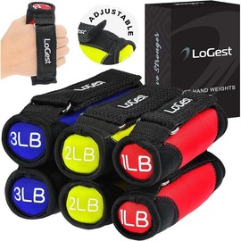 Soft Hand Weights with Adjustable Straps - Comes in 1LB Weights 2LB or 3LB 4LB - Comfortable Secure Weighted Neoprene Dumbbells with Straps for Walking Running Cardio Workout Physical Therapy - Color: Red Y B, Size: zzzz-s