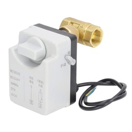 Nimomo DC 12V-24V 2-Way Motorized Ball Valve, DN15 1/2" Brass, ABS, Normally Closed Electric Solenoid Valve with Manual Function