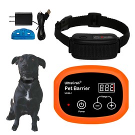 UltraCrab Indoor Pet Barrier for Dogs, Wireless Indoor Electric Fence, Pet Gate, Keeps Areas Off Limits, Dog Fence Waterproof/Rechargeable Training Collar (Dog System for Collar)