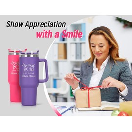 DLOCCOLD Thank You Gifts, Employee Appreciation Gifts for Coworkers, Inspirational Gifts, You Are Awesome, 40oz Tumbler with Handle, Black