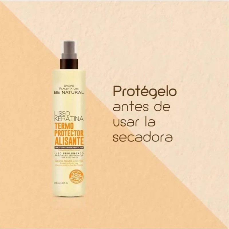 Be Natural Lisso Keratina Termoprotector Alisante