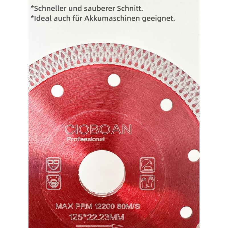 2x 125 mm Diamond Cutting Disc, Tiles Diamond Disc -