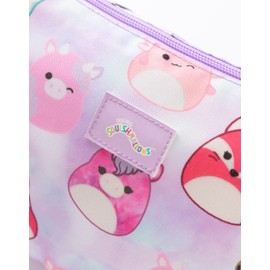 Squishmallows Purple Light Bag for Girls | Carry Bag with Adjustable Shoulder Strap and Zip | Various Squishmallow Characters in All-Over Print | Personal Storage