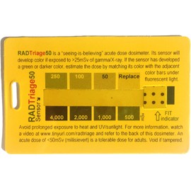 RADTriage Model50 Dosimeter & Self-indicating Instant Alert Dosimeters Practically Non-Destructible, Tamper Resistant, Tamper Evident Highly Reliable & Robust Emergency Dosimeter