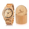 BOBO BIRD D27 Men's Bamboo Wooden Watch Numeral Scale Large