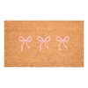 Calloway Mills Pink Bow Trio Doormat (24" x 36")