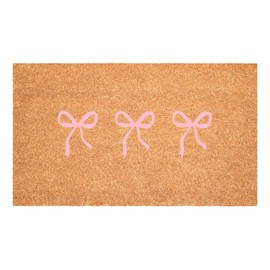 Calloway Mills Pink Bow Trio Doormat (24" x 36")