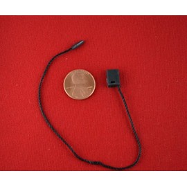 7" 100 Pcs Black Hang Tag Nylon String Snap Lock Pin Loop Fastener Hook Ties